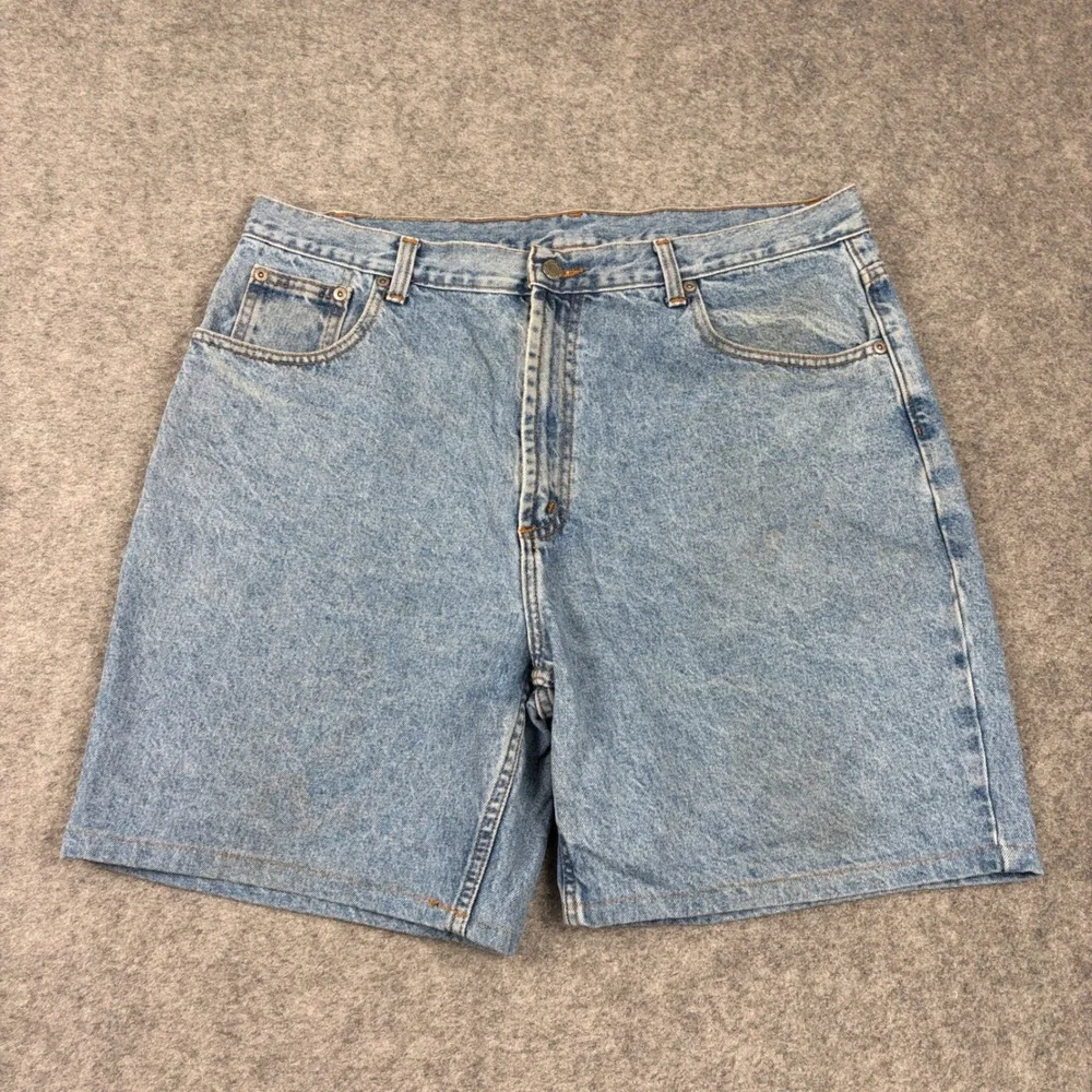 Members Mark Denim Shorts Mens 36 Blue Vintage Dad Shorts 90s Baggy Skater Y2K